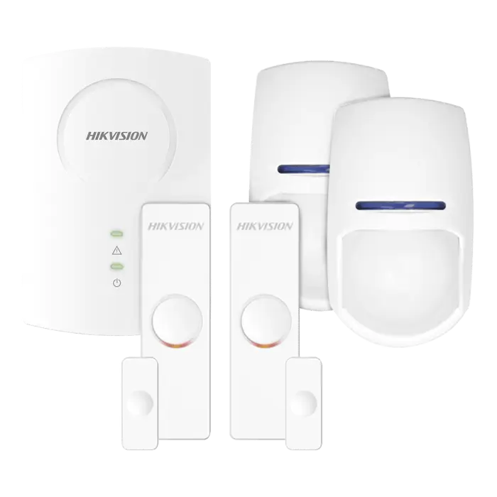 KIT Sensores Inalámbricos AX HUB / 1 Expansor de 8 Zonas Inalámbricas / 2 Contactos Magnéticos / 2 Sensores PIR para Interior / Compatible con panel AX HUB y Híbrido DS-PHA64-W4P2