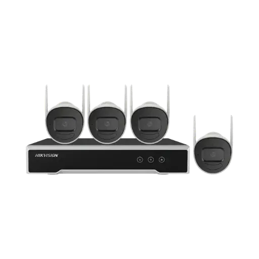 [NK42W0H-1T(E)] Kit IP Inalámbrico 1080p / NVR 4 Canales / 4 Cámaras Bala para Exterior / 1 HDD de 1 TB / Modo Repetidor